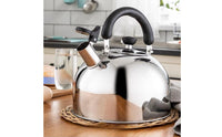 Whistling Tea Kettle Clear Whistle Stainless Steel Water Kettle Dome Shaped Boiling Pot Multi-Cooktop Compatible Kitchenware