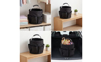 Basket with Pockets Portable Foldable Basket with Pockets Space-Saving