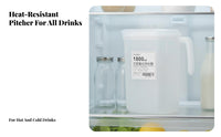 Iced Tea Maker Large Capacity Water Jug with Lid Heat Resistant Refrigerator Door Pitcher for Party, Outdoor