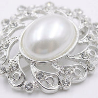 Rhinestone Pearl Brooch Set for Women, Floral Brooch for Special Occasions, Decorative Pins for Scarf, Imitation Pearl Brooch for Craft Hobbyist