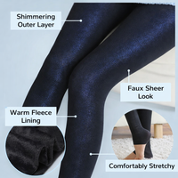 Thermal Leggings Women Fleece Lined with Heavy 300g Material for Autumn Winter, Tights for Cold Weather Wear