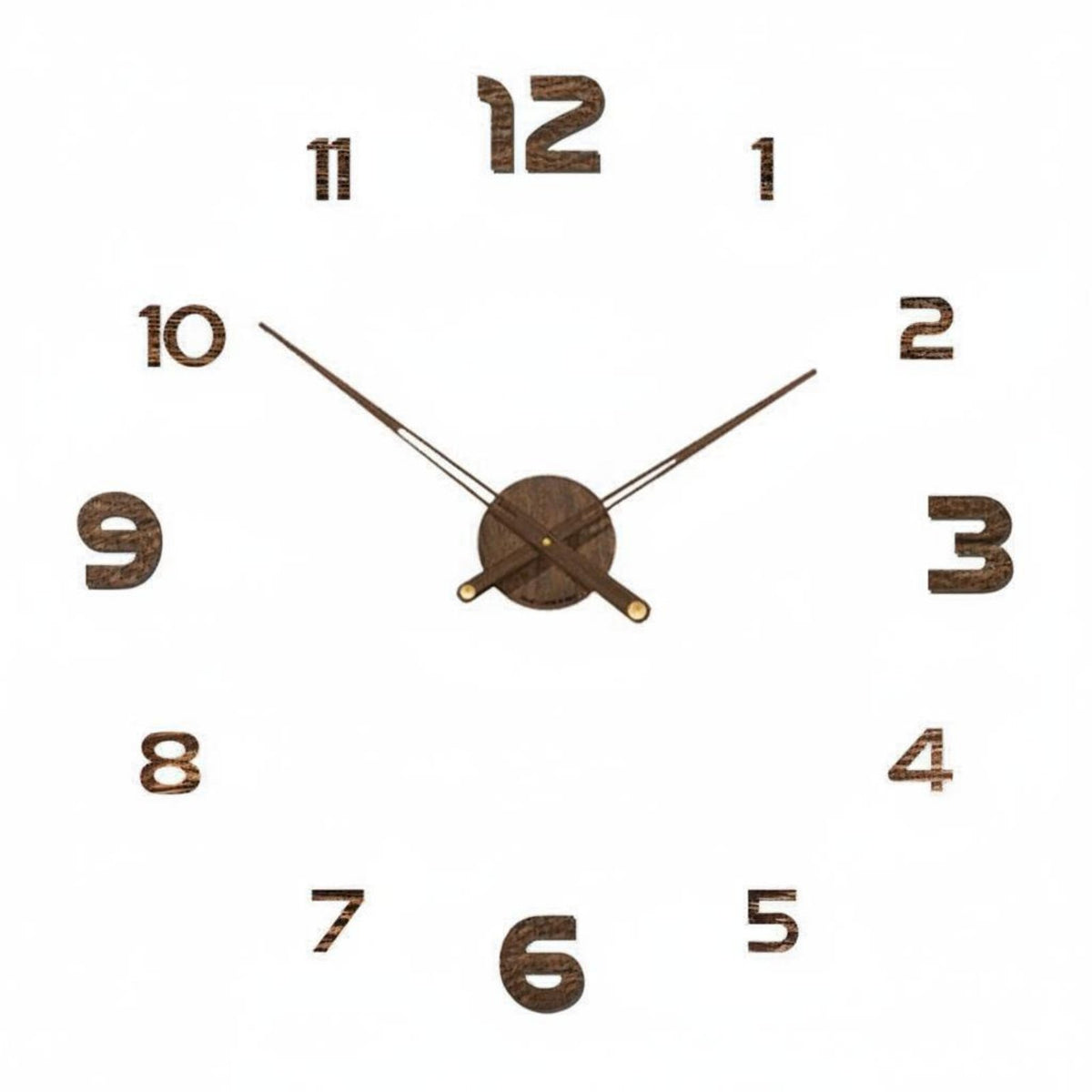 Silent Movement DIY Wall Clock Easy to Install 3D DIY Wall Clock Adjustable Size for Design Enthusiasts, Homeowners, Bedroom, Office, Studio