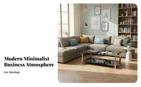 Minimalist Design Sofa and Coffee Table Set Small Space accommodating Reception Seating Business design Lounge Furniture Sturdy Frame for Interior Designers, Office Managers, homeowners, Waiting Room, Lobby