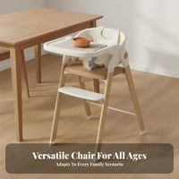 Easy to Clean Convertible Baby High Chair Stable Pyramid Structure Infant Feeding Chair with Tray Included 3-Point Safety Harness for Toddlers, Infants, Parents, Kitchen, Home, Restaurant, Playroom