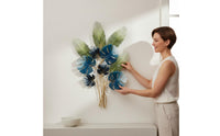 Metal Leaf Wall Gilded Finish Polished Metal Foliage Wall Art Modern Style for Living Room