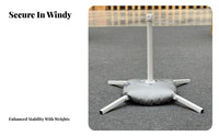 4-Leg Umbrella Base Universal Cross Base Holder Heavy-Duty Steel Foldable Umbrella Stand for Street Vendors, Market Stall, Garden, Beach