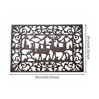 Cast Metal Boot Mat Weather Resistant Cast Iron Doormat Non-Slip Vintage Boot Mat for Gardeners, Front Door, Garden