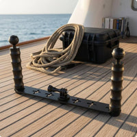 Two-handleHandle Camera Bracket Textured Grips Underwater Camera Bracket Aluminum Alloy Dual Handle Stabilizer