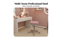 360-Degree Swivel Adjustable Wheeled Stool Effortless Rolling Wheels Adjustable Five-Wheel Stool Floor-Friendly Casters Seating Furniture Padded Cushion for Hairstylists, Professionals, Beauty Salon, Barbershop, Studio Parlor