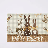 Eucalyptus Eggs Easter Placemats Set of 4, 12x18 Inch Spring Seasonal Table Mats Easter Placemat Decorative Easter Bunny for Party Kitchen Dining Decoration