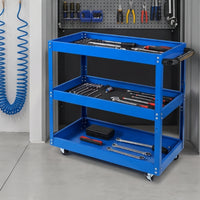 Three-Tier Tool Cart Rolling Tool Cart Lightweight for Auto Repair Shop