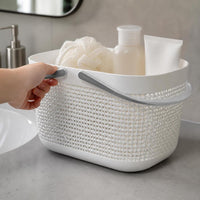 Thickened Imitation Rattan Portable Storage Basket for Bathroom, Dorm, and Sundries