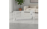 Pet Gate with Door Plastic Freestanding Pet Gate Long-Lasting for Hallways