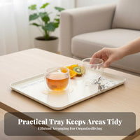 adaptable Fluted Rectangular Platter Minimalist design Organizer Tray stylish Design Tableware adaptable for homeowners, Young Adults, Living Room, Coffee Table, Dessert Display, Bathroom