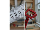 Woodworking Ruler with Positioning Block Adjustable Steel Ruler with Stop Block Angle Marking Tool Accurate Precision