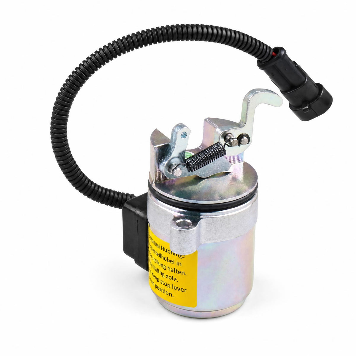 OEM Part Number Fuel Shutoff Solenoid Valve Mounting Bracket Fuel Shutoff Solenoid Black Electrical Connector Corrugated Wire Lead