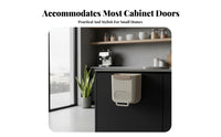 Hanging Trash Can Space Saving Foldable Garbage Bin Easy to Install Cabinet Door Waste Basket for Apartment Dwellers, Adults, Under Sink, Bedroom, Car