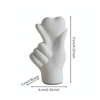 Hand Heart Gesture Figurine Trendy Decor Love Gesture Sculpture Unique Gift for Teenagers, Desktop
