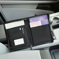Car Document Holder Multi-Pocket Glove Box Organizer Car Registration Holder Slim Pouch with Zipper Oxford Cloth for Drivers