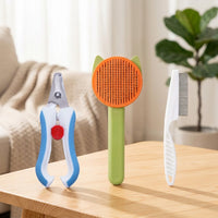 Nail Clippers and Dog Grooming Kit with Scissors, Professional Dog Nail Clippers and Pet Brush, Five Finger Design Reusable Gloves, 1 Pack