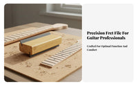Polished Filing Guitar Fret Beveling File High Precision Double Angle Fret File Professional Grade for Luthiers, Fretwork, Repair Shop