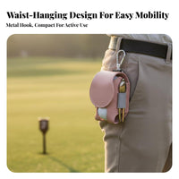 Sport Sphere and Tee Holder Holds 2 Balls Waist Fastener Sport Pouch Small Size Portable