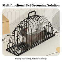 Cat Bathing Cage Multi-Functional Cat Blow Dehydrating Cage Portable with Handle Pet Carrier for Travel, Pet Health Professional Visits