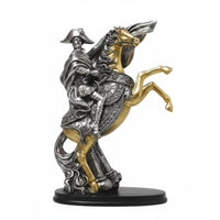 European Design Napoleon on Horseback Statue Unique Art Piece Knight on Horseback Statue Exquisite Details for History Buffs, Office