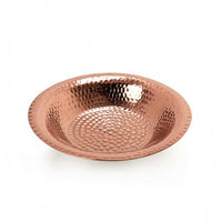 Artisanal Textured Copper Piece Polished Finish Hammered Copper Piece Hammered Metal Bowl