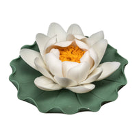 Handmade Ceramic Lotus Incense Holder Chinese Design Lotus Flower Incense Burner House Decoration for Meditation Practitioners, Mindful Movement Enthusiasts, Study Room, Spa
