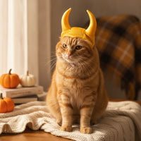 Horned Head Hat Adjustable Horned Costume Accessory Novelty for Dogs