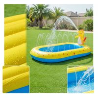 Dinosaur Spray Pool Soft Inflatable Pool with Dinosaur Theme for Children, Backyard, Garden
