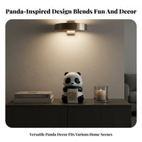 Light Luxury Design Panda Wine Bottle Holder Great Housewarming Gift Panda Wine Glass Rack Decorative and Functional House Decoration Vivid Shape for Homeowners, Living Room, Bookshelf