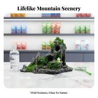 Fish Tank Mountain Decor Multi Cave Structure Secure Resting Spots for Freshwater