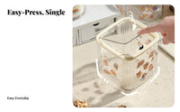 Clear Cylindrical Container with Lid space-saving Design Waste container Transparent construction