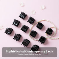 Mini Hair Grip Fastener Basic Design Mini Black Hair Fastener Chic Accessory Lightweight Secure Hold for Women, Common Use