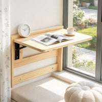 Wall Mounted Folding Desk Foldable Wooden Drop Wall-Mounted Workbench Table Space Saving Laundry Folding Table for Small Areas