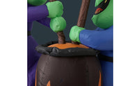 Outdoor Inflatable Witches with Pot Lighted Inflatable Witch and Pot Tall Inflatable Witches Oversized for Porch