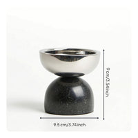 Marble Candle Holder Compact Sculptural Candle Holder Decorative Decor for Table Styling