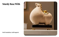 Good Luck Charm Wealth Horse Figurine Great Gift Chinese Auspicious Horse Ornament Intricate Details for Living Room, Entrance Hall