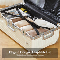 Rigid-Shell Hand Luggage Casters Rigid-Shell Trolley with Beverage Holder 360-Degree Rotation Suitcase for Explorers, Students, Holiday