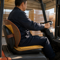 Forklift Seat Cushion Bamboo Mat Breathable Summer Pad for Engineering Vehicles