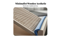 Foldable Design Folding Leg Stretching Board Non-Slip Base Solid Wood Stretch Board Heavy-Duty Construction Adjustable Calf Stretcher High Weight Capacity for Athletes, Beginners, Seniors, Physical Treatment, Home Gym, Office