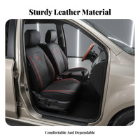 Long-Lasting Leather Car Seat Cover Wear-Resistant Full Wrap Seat Cover Set Easy to Clean Auto Upholstery Luxury Design for Drivers, Pet Owners, Families, Family Travel, Daily Commute, Road Trips
