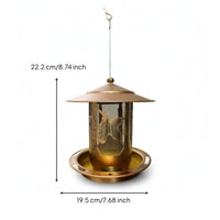 Metal Mesh Bird Feeder Hanging Bird Feeder Rainproof Rust-Resistant for Garden, Patio, Porch