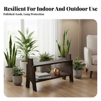 Carbonized Wood Tiered Wooden Flower Rack Freestanding Tiered Plant Stand Corrosion-Resistant Garden Furniture Large Capacity for Gardeners, Homeowners, Balcony, Outdoor, Living Room, Indoor