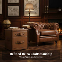Vintage Bedside Storage Unit with Sturdy Frame for Renters