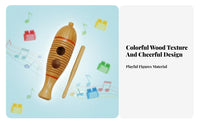 Entertaining to Use Wooden Frog Guiro distinctive Gift concept Croaking Frog Instrument Handmade Educational Toy for Children, Preschoolers, Music educators, Kindergarten, Early Learning center, Parties, Home
