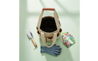 9 Pieces Heavy Duty Garden Tool Tote Bag Set Sharp and Long-Lasting Gardening Tote with Tools Ergonomic Handles Portable Garden Tool Kit Rust Resistant for Beginners