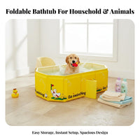 Space-Saving Portable Travel Bath Easy Storage Non-Inflatable Kiddie Pool Quick Setup Shower Basin for Children Stable Design for Toddlers, Babies, Newborns, Outdoor